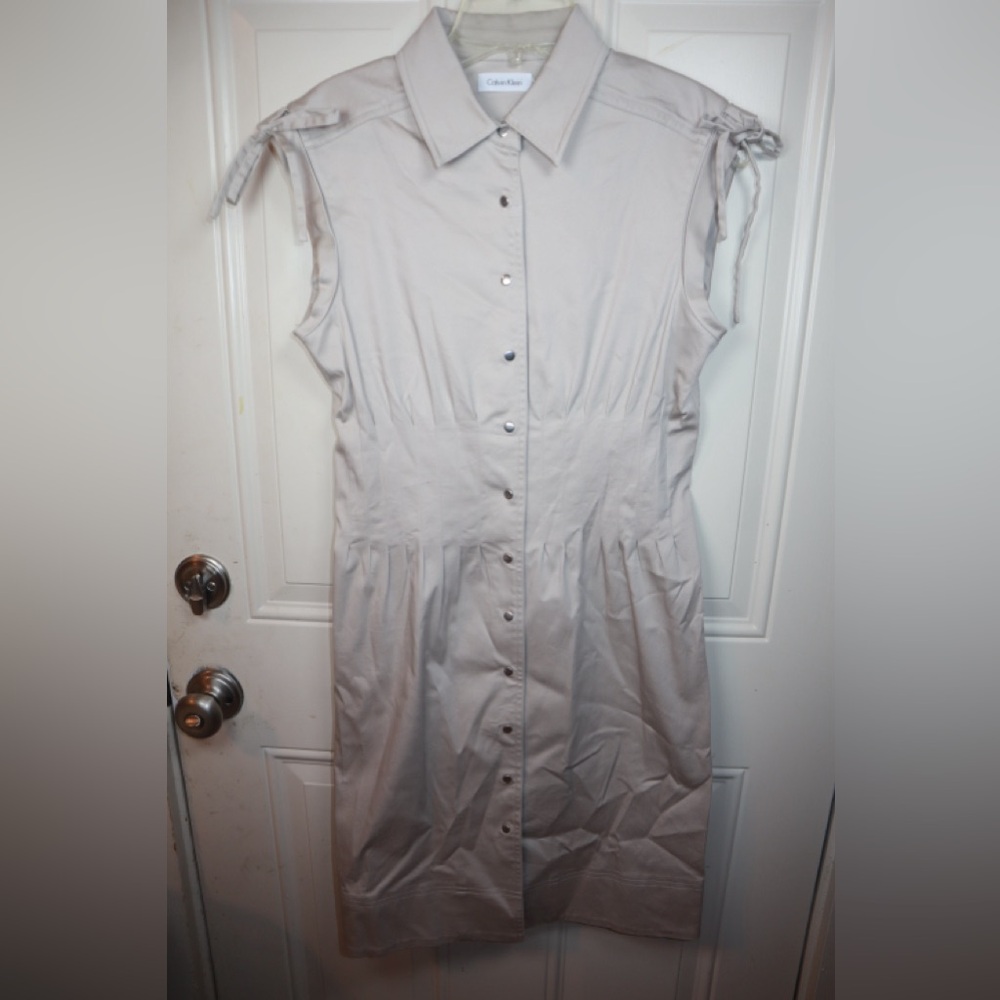 Calvin Klein Khaki Dress, Safari, Size 8